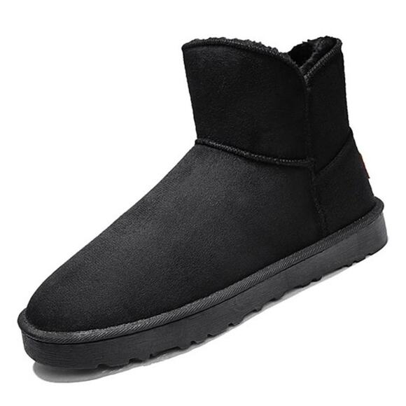 Pattrily Black Furry-Lined Outdoor Ankle Boots - Picture 3 of 6